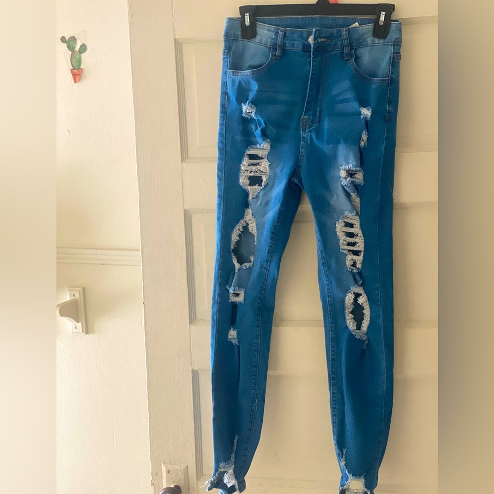 SHEIN distressed jeans